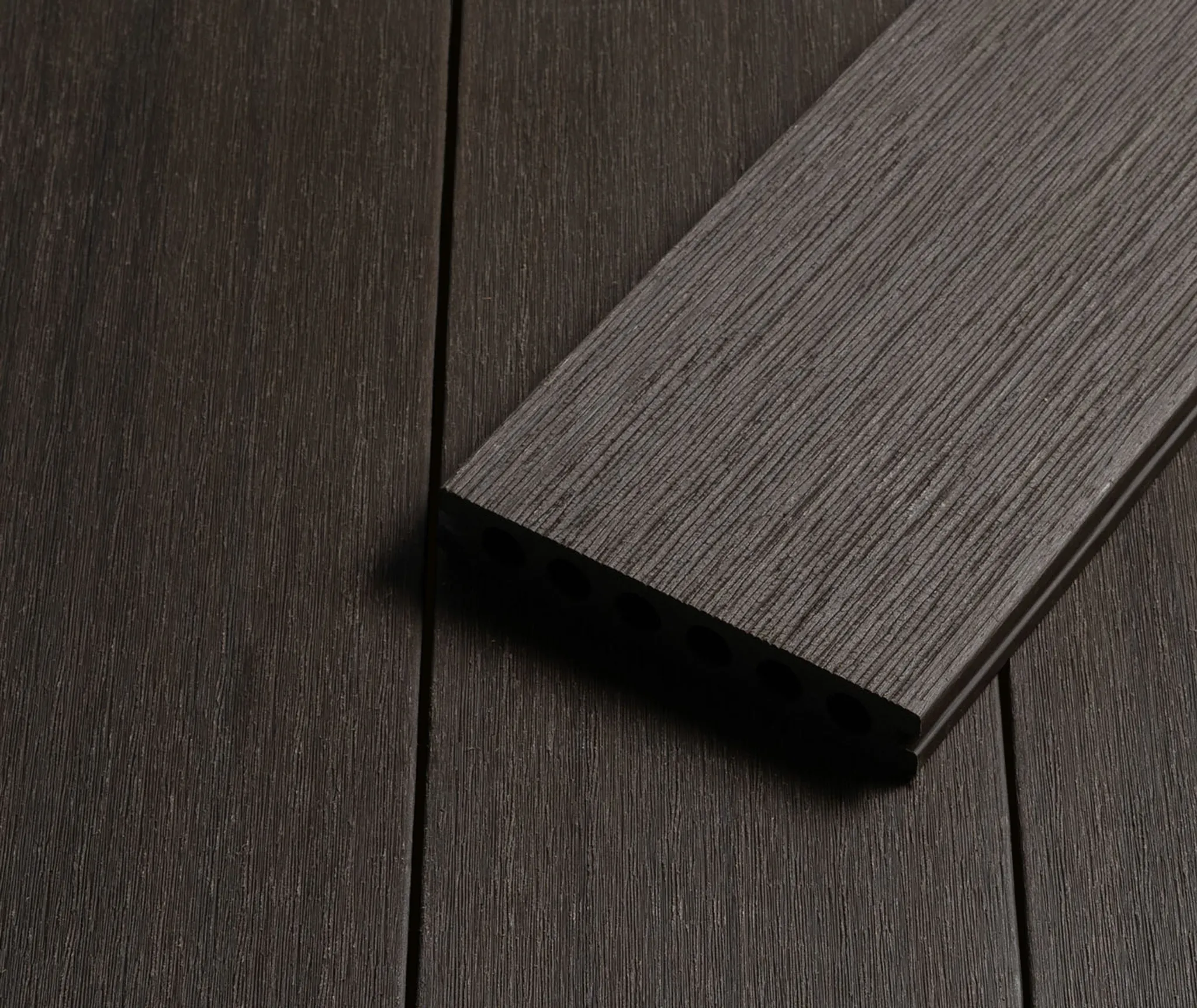 HORI Terrassendielen WPC Safety Schutzummantelung braun modern grob strukturiert/glatt gebürstet 23 x 143 mm 1