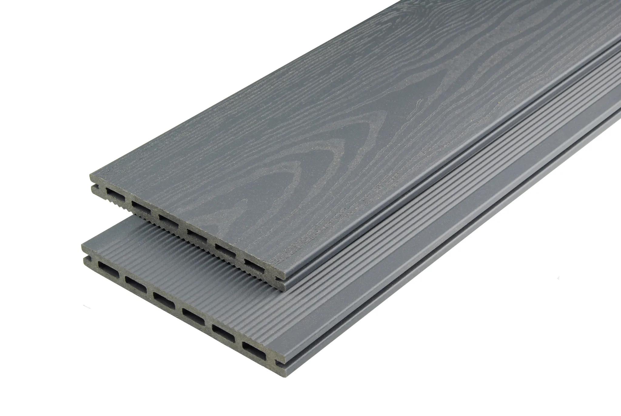 Kovalex Terrassendielen Komplettset WPC XL Hohlkammer steingrau 20 x 190 mm 0