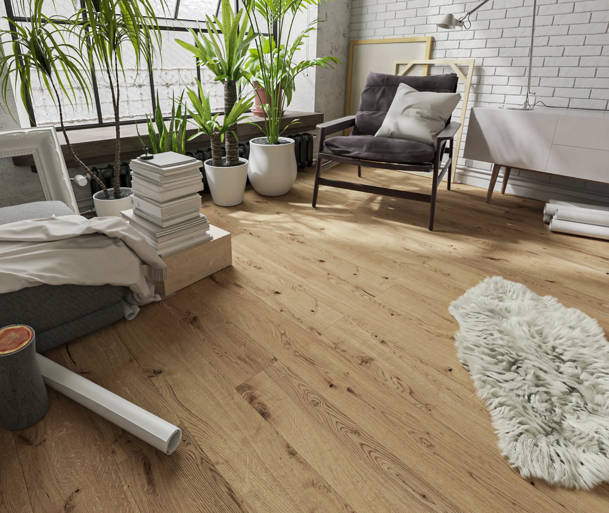 HORI Parkett 300 Eiche Cottage Vintage stark gebürstet Landhausdiele matt versiegelt 9