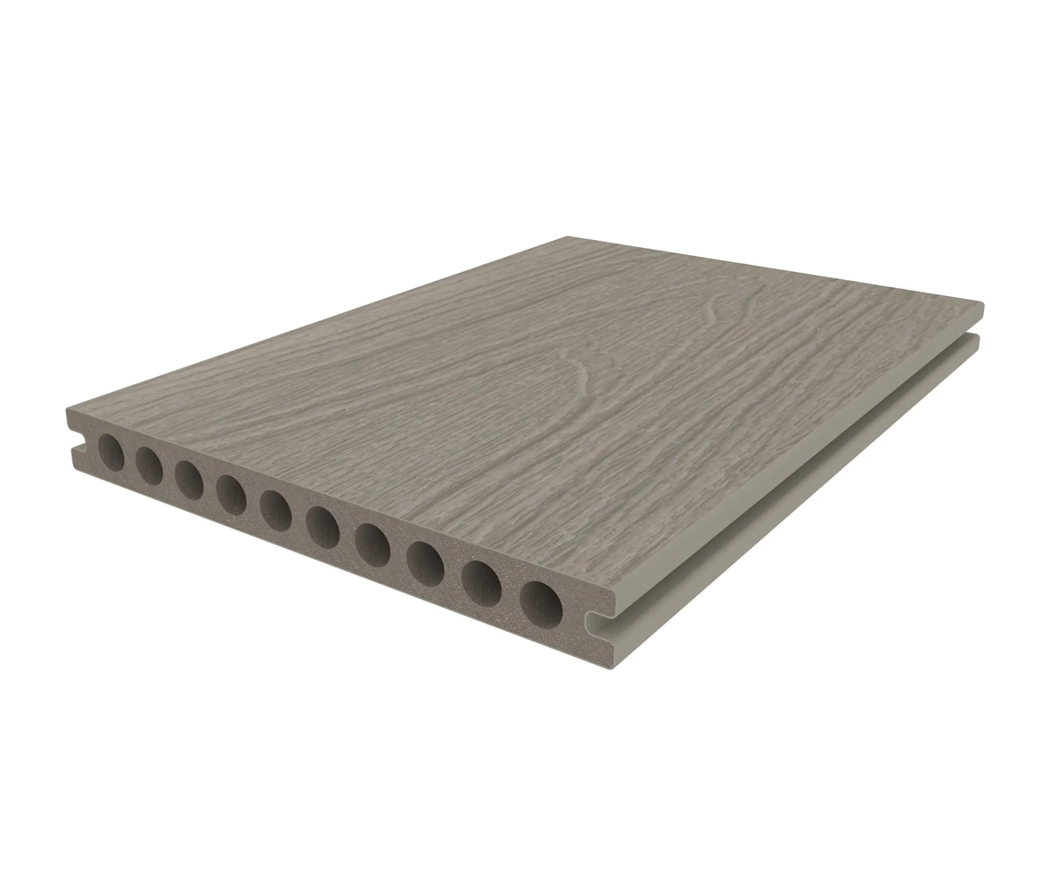 HORI Terrassendiele WPC Hohlkammer Wood Feeling Co-Extrudiert 22,5x210mm hellgrau 1