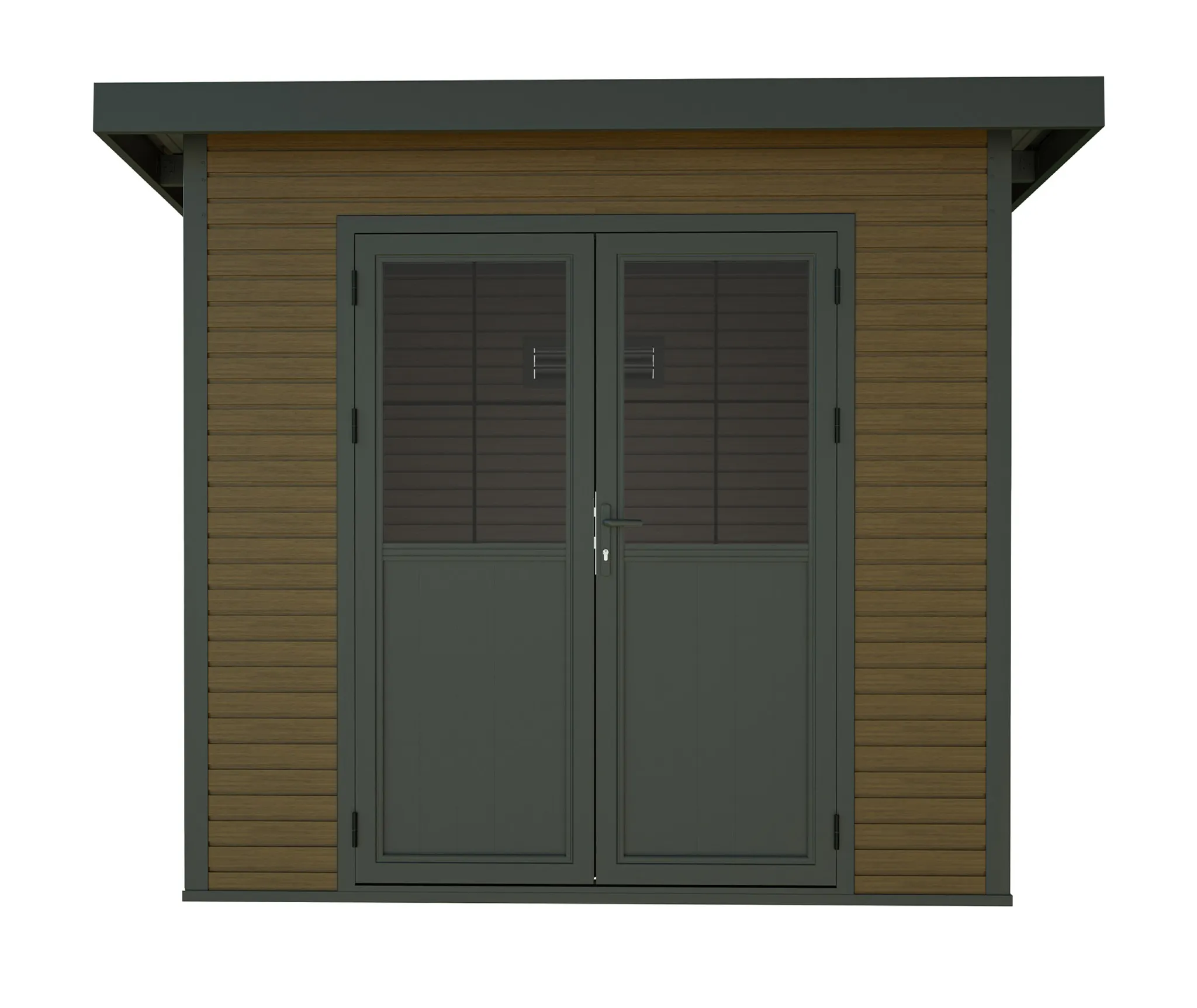 HORI WPC Gartenhaus Rhombus-Optik Braun/Grau 4