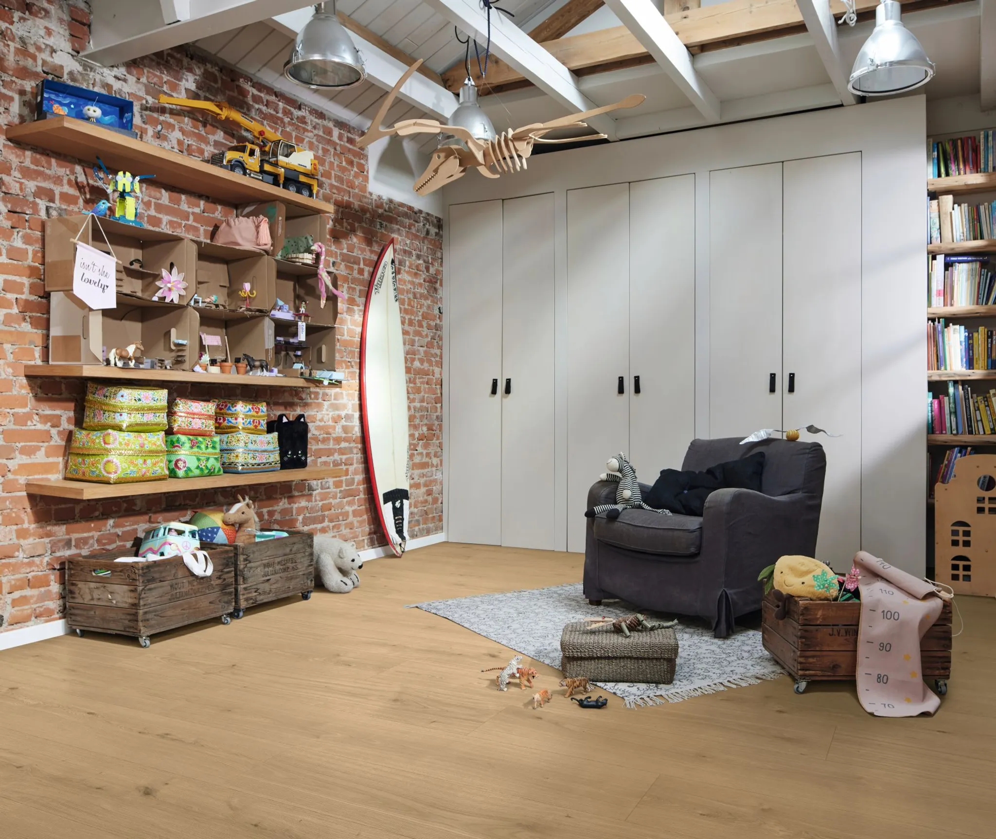 MEISTER PVC-Freier Klick-Designboden Pro DD 250 Lakewood Oak natural 07456 Softwood-Struktur Kurzdiele 0