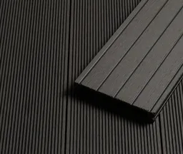 HORI Terrassendielen Komplettset WPC Antigua Hohlkammer grau grob / fein geriffelt 21 x 146 mm 0