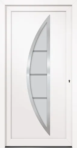 HORI Kunststoff Haustür Curve ohne Türgriff 0