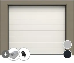 HORI Garagentor PRO M-Sicke Woodgrain Sektionaltor Komplettset 0