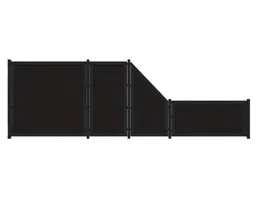 HORI WPC Sichtschutzzaun Rahmenzaun Komplettset Bausatz 7