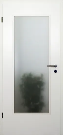 HORI Zimmertür Komplettset Aktion CPL Weißlack mit Lichtausschnitt Röhrenspan kleine Rundkante 0