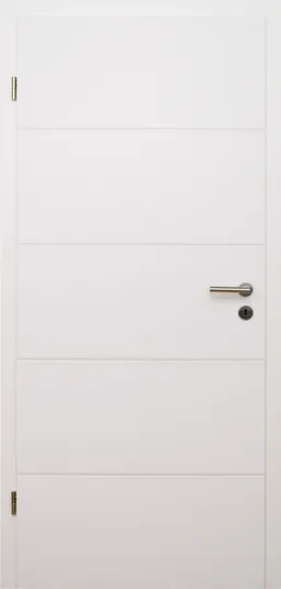 HORI Zimmertür Komplettset Valencia Weißlack RAL9010 Röhrenspan Eckkante 0