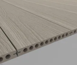 HORI Terrassendiele WPC Hohlkammer Wood Feeling Co-Extrudiert 22,5x210mm hellgrau 3