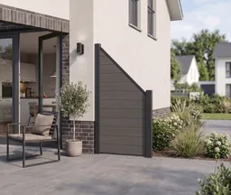 HORI WPC Zaun Kopenhagen Steckzaun Schrägelement 0
