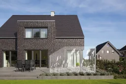 HORI Glaszaun Glassichtschutz Schrägelement Motiv Schilf kombiniert mit Gras 1