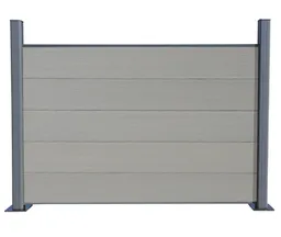 HORI WPC Sichtschutzzaun Stecksystem Safety Schutzummantelung Halbhoch Anbauset 0