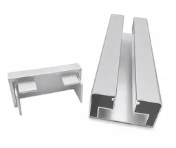 HORI Hausanschlussprofil Aluminium silber für Design Wpc Zaun 0