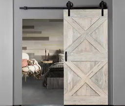 INDO Barndoor Teak Colored White washed 0