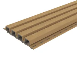 HORI WPC Fassadenprofil Rhombus Premium Small 33 x 215 mm hellbraun 0