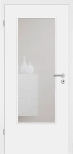 HORI Zimmertür CPL Signalweiß RAL9003 mit Lichtausschnitt Designkante Komplettset 0