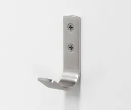 HORI Gaderobenhaken Edelstahl matt gebürstet, 70 x 20 mm 0