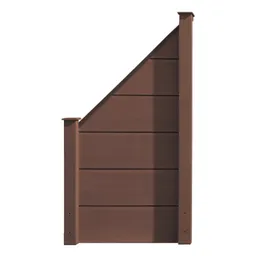 HORI WPC Sichtschutzzaun Stecksystem glatt / glatt XXL Schrägelement 0