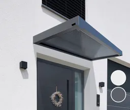 Gutta Vordach Haustür BS PLUS 3D-Line aluminium RAL 9016 Aluminium  0