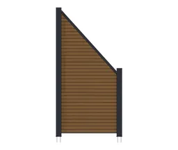 NewTechWood WPC Sichtschutzzaun Stecksystem Modena Rhombus 0