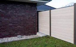 GroJa WPC/BPC Solid Sichtschutzzaun Stecksystem mit WPC/BPC Pfosten Komplettset 0