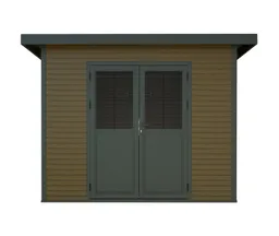 HORI WPC Gartenhaus Rhombus-Optik Braun/Grau 7