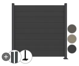 HORI WPC Sichtschutzzaun Stecksystem Safety Schutzummantelung Komplettset 0