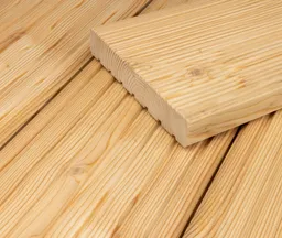 HORI Terrassendielen Komplettset Lärche sibirisch grob / fein rustik- Sortierung 0
