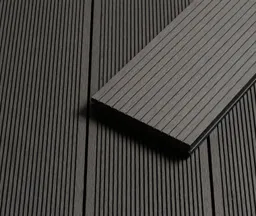 HORI Terrassendielen Komplettset WPC Mauritius massiv grau grob / fein geriffelt 20 x 140 mm 0