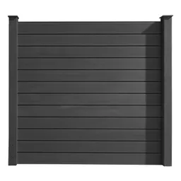 HORI WPC Sichtschutzzaun Stecksystem glatt / glatt 0