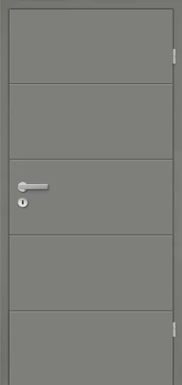 HORI Zimmertür Valencia Lavagrau RAL7037 lackiert Röhrenspan Designkante 0