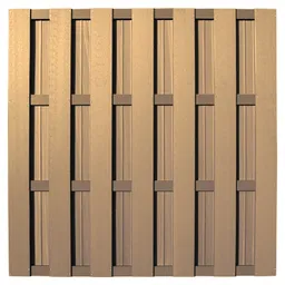 HORI WPC Sichtschutzzaun Lamellenzaun Komplettset Bausatz 0