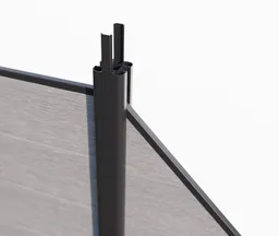 HORI WPC Sichtschutzzaun Stecksystem Safety Nutleiste 0