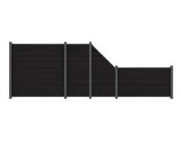 HORI Wood-Design WPC Sichtschutzzaun Stecksystem Zaun Komplettset 5