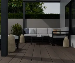 HORI Terrassendielen WPC Maui-Style XXL Massiv braun tiefe Holzstruktur + geriffelt 17 x 220 mm 0