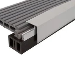 Kovalex Terrassendielen Komplettset WPC Kammerprofil Exklusiv braun 26 x 145 mm 3