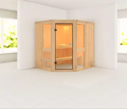 Karibu System-Sauna Amelia 1 Eckeinstieg 68 mm 0