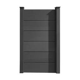 HORI WPC Sichtschutzzaun Schmal Anbauset 0