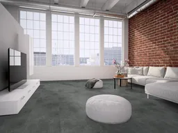 HORI Klick-Hartvinylboden Rigid SPC XXL Fliesenformat Granito Terra Antracite Steinstruktur 0