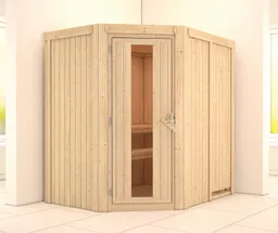 Karibu System-Sauna Carin Eckeinstieg 68 mm 0