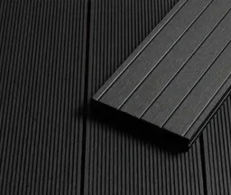 HORI Terrassendielen Komplettset WPC Antigua Hohlkammer anthrazit grob / fein geriffelt 21 x 146 mm 0
