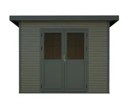 HORI WPC Gartenhaus Rhombus-Optik Braun/Grau 8