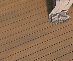 NewTechWood Terrassendielen WPC Hohlkammer Teak Holzstruktur gebürstet / glatt gebürstet Co-Extrudiert 22,5 x 145 mm 0