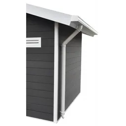 HORI Regenrinnen-Set für WPC Gartenhaus mit Satteldach 0