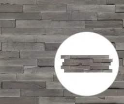 INDO Echtholz Wandverkleidung 3D Holzverblender Driftwood Hevea Salis Sea 0