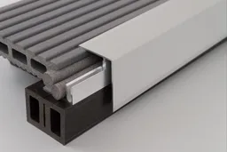 Kovalex Terrassendielen Komplettset WPC Kammerprofil Exklusiv anthrazit mattiert 26 x 145 mm 3