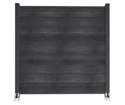 HORI Wood-Design WPC Sichtschutzzaun Stecksystem Zaun Komplettset 0