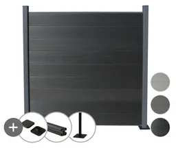 HORI WPC Sichtschutzzaun Stecksystem Safety Schutzummantelung Komplettset 0