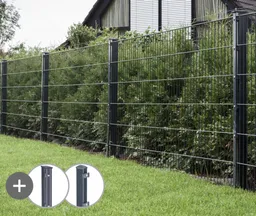 HORI Doppelstabmattenzaun S/HR 6/5/6 mm Komplettset 0