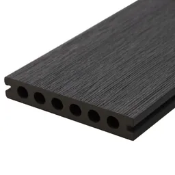 HORI Terrassendielen Komplettset WPC Safety Schutzummantelung grau modern grob strukturiert/glatt gebürstet 23 x 143 mm 1